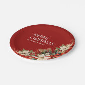 ポインセチア ペーパープレート (アングル)