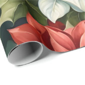 ポインセチア&ホリーベリー ラッピングペーパー (ロールコーナー)