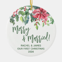 ポインセチア&ホリー初めてのクリスマスメリー&結婚した