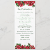 ポインセチア、ホリー、パイン結婚・クリスマス プログラム (裏面)