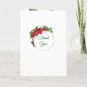 ポインセチア、ホリー、パイン結婚・クリスマス プログラム (裏面)