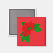 ポインセチア マグネット (正面/裏面)