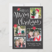 ポインセチア・メリークリスマスフォトカード シーズンカード (正面)