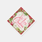 ポインセチア・メリークリスマス スタンダードカクテルナプキン (角)