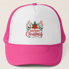 ポインセチア メリークリスマス トラッカーハット