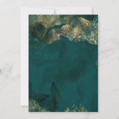 ポインセチア、ユーカリ離れス、レッドベリークリスマス 招待状 (裏面)