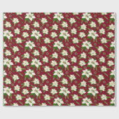 ポインセチア ラッピングペーパー (フラット)