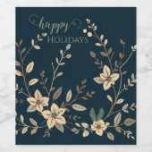 ポインセチア ワインラベル (シングルラベル)