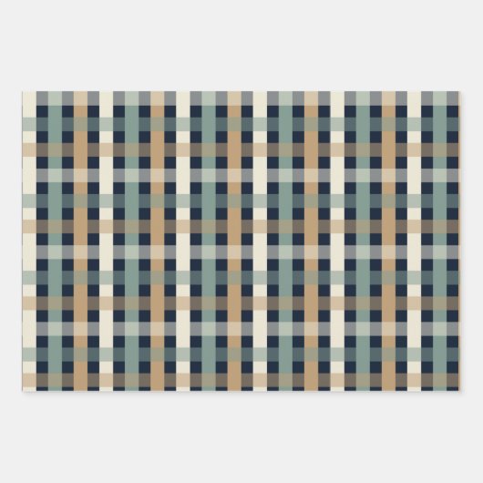 ポインセチア・格子黒い背景の冬の休日 ラッピングペーパーシート (正面)