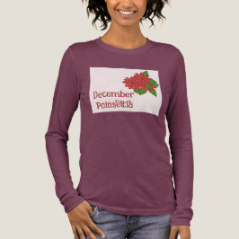 ポインセチア 水彩画 12月 誕生日 トライブレンドTシャツ