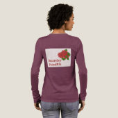 ポインセチア 水彩画 12月 誕生日 トライブレンドＴシャツ (背面全体)