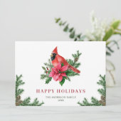 ポインセチア 赤いカーディナル クリスマス グリーティング (スタンド正面)