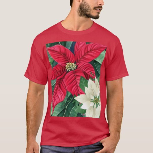 ポインセチア Tシャツ (正面)