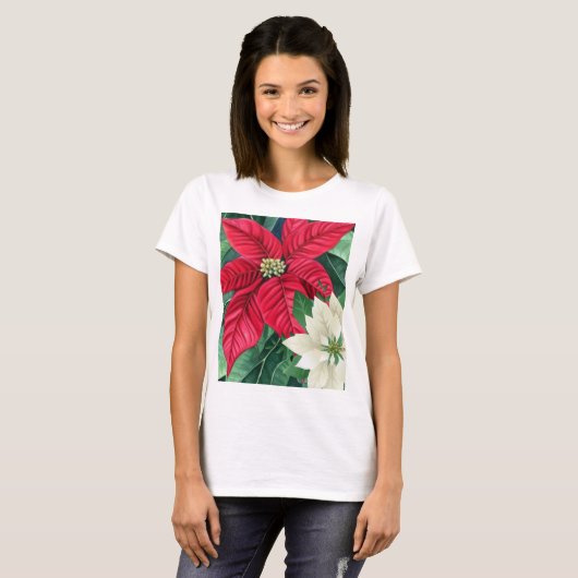 ポインセチア Tシャツ (正面フル)