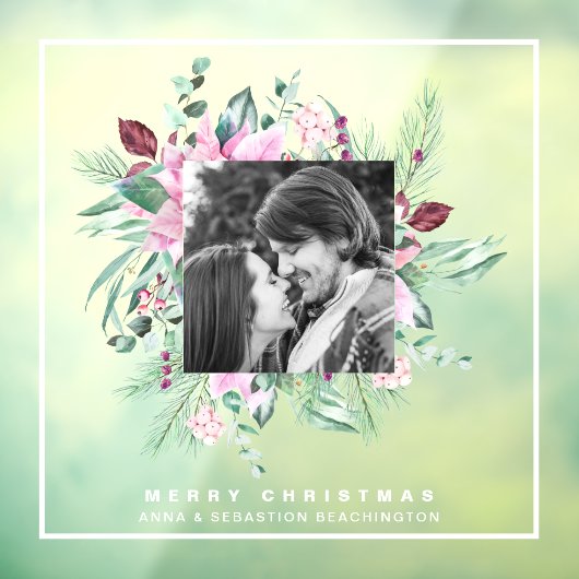 *~*ポインセチアAP20メリークリスマス写真 ウィンドウサイン (シート3)