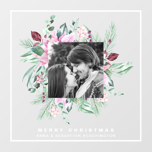 *~*ポインセチアAP20メリークリスマス写真 ウィンドウサイン (シート)