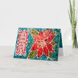 ポインセチアFaのlaのlaのクリスマスの挨拶 シーズンカード