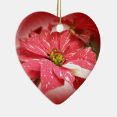 ポインセチアon赤 セラミックオーナメント (右)