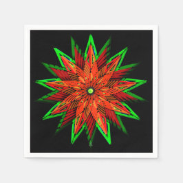 ポインセチアWOW スタンダードカクテルナプキン