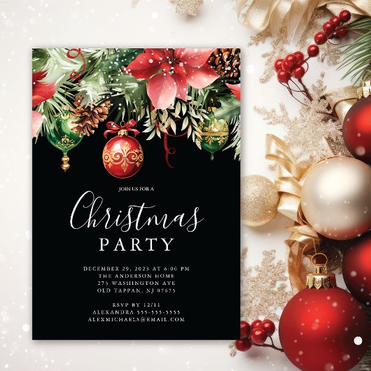 ポインセチエレガントアのクリスマスパーティー 招待状