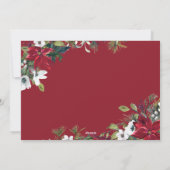 ポインセチエレガントア寄せ木クリスマス挨拶 シーズンカード (裏面)