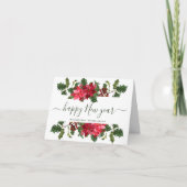 ポインセチエレガントア・クリスマス・グリーティ企業のング シーズンカード (正面)