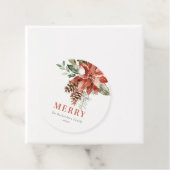 ポインセチメリーアバンチ水の色パインクリスマス フェイバータグ (インサイチュ)