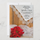 ポインセチ素朴アレースウィンターリハーサルディナー 招待状 (正面)