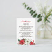 ポインセチ素朴ア冬の葉パインコーン詳細 エンクロージャーカード (スタンド正面)