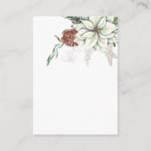 ポインセチ素朴ア冬の葉パインコーン詳細 エンクロージャーカード (裏面)