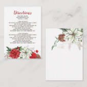 ポインセチ素朴ア冬の葉パインコーン詳細 エンクロージャーカード (正面/裏面)