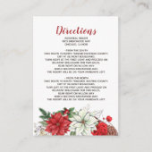 ポインセチ素朴ア冬の葉パインコーン詳細 エンクロージャーカード (正面)