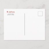 ポインセチ素朴ア |クリスマスの日付を保存するパーティー 案内ポストカード (裏面)