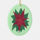 ポインセチ絵を描ア花クリスマス装飾品の セラミックオーナメント (右)
