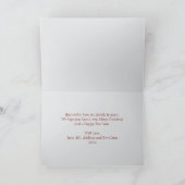 ポインセチ赤と白アのクリスマスカード カード (内部)