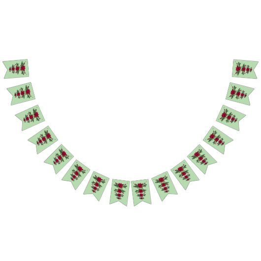 ポインセッタおもしろいバンティングバナー バンティングフラッグ (全)