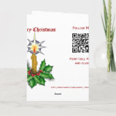 ポインセッタブーケクリスマスカード シーズンカード (裏面)