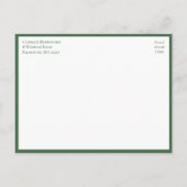 ポインセツィアレッドフローラクリスマス婚約パーティ インビテーションポストカード (裏面)