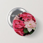 ポインセテかわいらしィアスホリデーボタン 缶バッジ (正面&裏面)