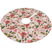 ポインセティアの冬休み ブラッシュドポリエステルツリースカート (アングル)