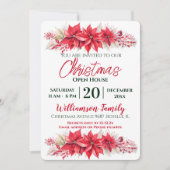 ポインセティアクリスマスオープンハウスパーティー 招待状 (正面)