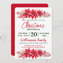 ポインセティアクリスマスオープンハウスパーティー 招待状