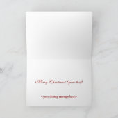 ポインセティアクリスマスカードテンプレート シーズンカード (内部)