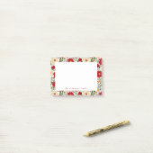 ポインセティアクリスマスフローラパーソナライズされたポストイッツ ポストイット (デスク上)