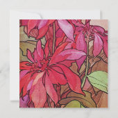 ポインセティアクリスマスホリデーパーティ招待状 招待状 (裏面)