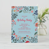 ポインセティアクリスマスホリデー招待状 (スタンド正面)