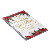 ポインセティアクリスマス冬の結婚式ゲストブック ノートブック (右側)