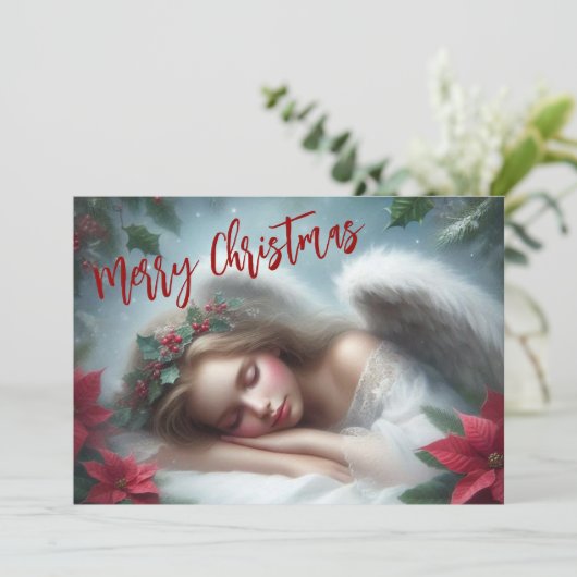 ポインセティアスとの美しい眠る天使 シーズンカード (スタンド正面)