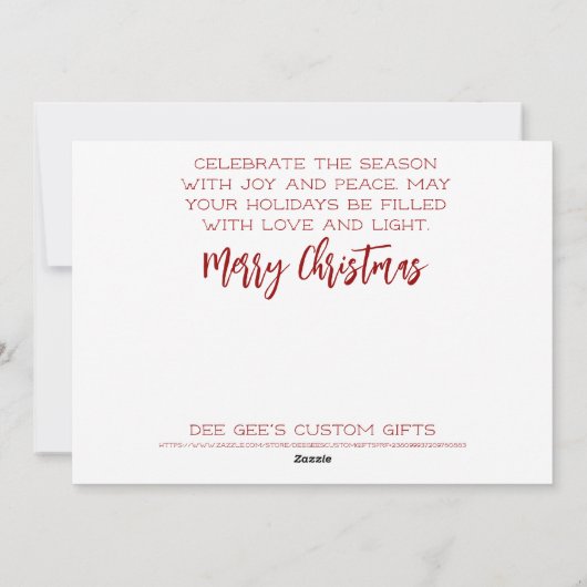 ポインセティアスとの美しい眠る天使 シーズンカード (裏面)