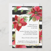ポインセティアスオンストライプパーティの招待状 招待状 (正面)